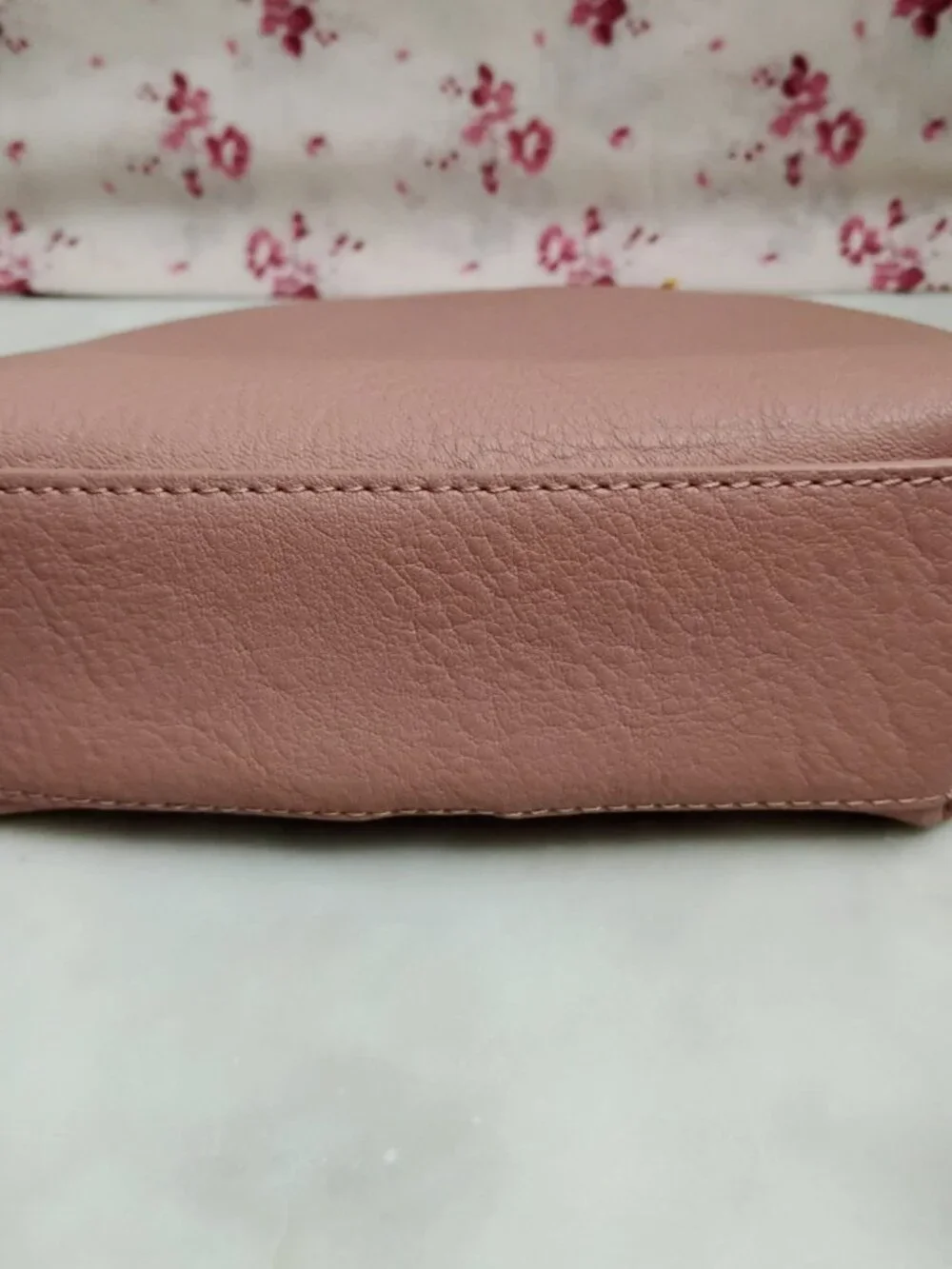 Lauren Conrad Heart Faux Leather Pink Mauve Clutch Wristlet